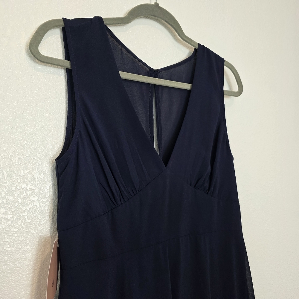 NWT BHLDN Anthropologie Capulet Navy Maxi Dress Size Large - Picture 8 of 10